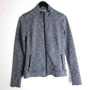 Athleta Heathered Gray Full Zip Pocket Athleisure Yoga Jacket Size Small